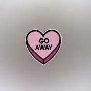 Pink Heart Patch 5cm - Embroidered/Iron/Sew/Stitch/Glue On - Go Away Cute P10