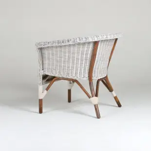【山茶花家具】藤椅-洗白色田園造型 室內椅KC138WW(藤椅 涼椅 休閒椅)