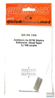 QBT48789 1:48 Quickboost Ju 87B Stuka Exhaust - Oval Type (AFX kit)