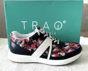 TRAQ by Alegria Qarma 2 Wine Paintball Navy/Red Sneakers Size 7