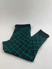 Victoria's Secret Lounge Pants W/Elastic Logo Band PJ Plaid Green XXL NWT