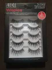 New 5 Pairs Ardell Wispies, 65850 False Eyelashes With Invisiband