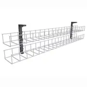 Rapidline Cable Management Basket Dual Tier 4 Gpo 3 Data Tiles 1250Mm Basket Width White
