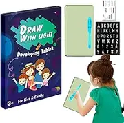 LED Light Pad | LED Message Writing Board - Portable Toddler LED Drawing Board, Reusable Magic Drawing Pad, Educational Game for Girls Boys Family Friends