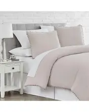 Southshore Fine Linens Ultra-Soft Pre-Washed Pom Pom Duvet Cover Set