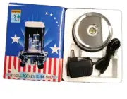 Vintage CRYSTAL ROTARY SLIDE SHOW MULTI-LIGHT SILVER BASE CXZD-2SC NIB!