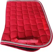 Horse Saddle Pad - Dressage Saddle Pad, 65cm Bareback Riding Pad - Soft, Elastic Design with Double Roll Rope, Cotton and Sponge Materials, Comfort & Protection for Long Rides, Dark Blue and Red