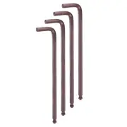4pcs Ball End Hex Key Wrench 8mm L-Shape Extra Long Arm Metric Wrenches Red