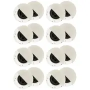 Acoustic Audio R192 Frameless In Ceiling Speakers Flush Mount 8 Pair Pack