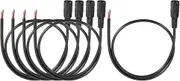 uxcell 5pcs DC Power Pigtails Cable, 5.5 x 2.1mm Female Barrel Plug Connector to Bare Wire Open End for CCTV Camera, DVR, LED Strip, 50cm Black