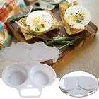 Cooker Steamer Tool Draining Egg Boiler Microwave Eggs Double Cup Egg Steamer