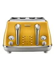 [De'Longhi] Icona Capitals New York 4 Slice Toaster in Yellow CTOC4003Y