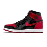 【NIKE 耐吉】AIR JORDAN 1 RETRO OG BRED PATENT 特殊漆皮 黑紅 男款 灌籃高手相似款 555088-063