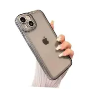 Designed 6.1 inch,Sparkly Cute Clear Case for Women for iPhone 15 Gray