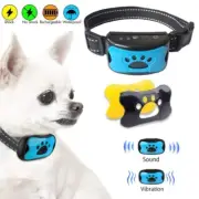 Auto Waterproof Anti Bark No-Shock Trainer Stop Barking Rechargeable Dog Collar