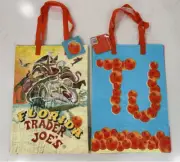 Trader Joe NEW FLORIDA REUSABLE GROCERY LOGO ORANGE SHOPPING TOTE GIFT BAG