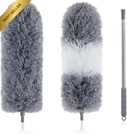 Microfiber Duster with 254cm Extendable Pole, 2 Pack for Cleaning