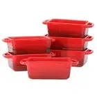 Crock Pot Appleton 6 Piece 12 Ounce Stoneware Mini Loaf Pan Baker Set in Gradien