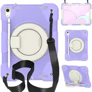 MCC Kids Shockproof Strap iPad (A16) 11" 2025 Apple 11th Gen Case Cover Ring inch [Light Purple]