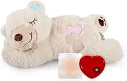 ALL FOR PAWS Dog Heartbeat Plush Toy - Sleep Aid & Warm Comfort Pillow for Puppy Crate, Stuffed Animal Dog Toy for Small Dogs