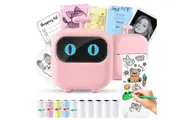 Thermal Mini Printer Kit Inkless Sticker Maker with Thermal Papers Sticker-Pink