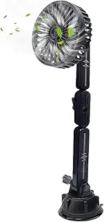 Car Cooling Fan | Auto Cooler with Strong Suction - Portable Car Fan with Strong Suction and 3 Speeds, for Vehicle Window, Windshield