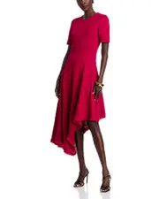 Misook Textured Fit & Flare Midi Dress