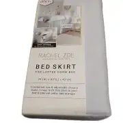 Rachel Zoe tan NWT twin XL bed skirt lofted dorm bed 39"X80" polyester