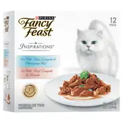 Fancy Feast Inspirations Beef and Tuna Wet Cat Food 12x70g 12pk