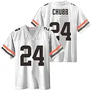 Outerstuff Nick Chubb Cleveland Browns #24 White Youth Kids 8-20 Away Player Jersey