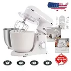 Compact 10-Speed Electric Kitchen Mixer with Nesting Bowls - Frost White Design