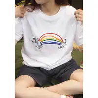 在飛比找蝦皮購物優惠-⚜️ 台灣現貨 手繪彩虹彈簧狗 短T 純棉 短袖 T恤 玩具