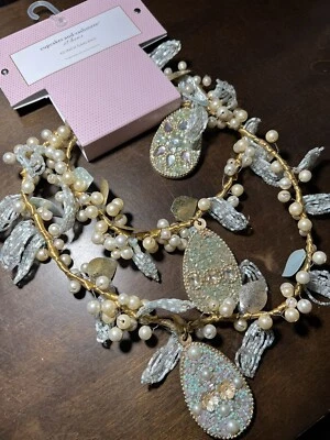 CUPCAKES AND CASHMERE NEW!!! Easter Eggs GARLAND Beaded FAUX GEMS GORGEOUS!