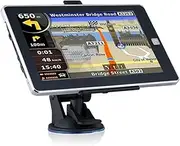 GPS Car Navigator, 7 Inch Car GPS Navigation 256M 8GB 800Mhz Wired Rear View Camera and Sunshade Truck GPS Navigator Reverse View Parking for Car Truck RV(with Sun Shade and BT)