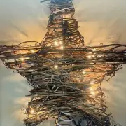 Rattan Tree Topper Twine Star Ashland Christmas Noel December Home Holiday Decor