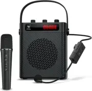 40W Portable PA Speaker System with Two Wireless Microphone, Wireless Voice A...