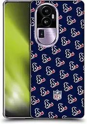 Head Case Designs Officially Licensed NFL Patterns Houston Texans Artwork Soft Gel Case Compatible with Oppo Reno10 Pro+