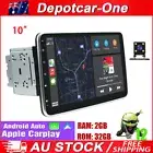 10.1" Rotatable Double 2 DIN Android 13 Apple Carplay Car Stereo Radio GPS + Cam