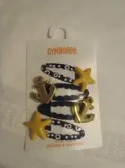 Gymboree Cape Cod Cutie Starfish Anchor Hair Clips NWT