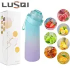 LUSQI Air Flavored Water Bottle With 7 Flavor Pods Sports Fashion Straw Tritan