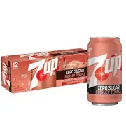 7UP Shirley Temple Zero Sugar Carbonated Soda Pomegranate Lemon Lime 12 Pack