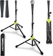 Eastgoing Heavy Duty Baseball and Softball Portable Travel Batting Tee with Baseball Ball Caddy.Adjustable Height|Portable|Collapsible. Hitting Tee for Any Age Player Baseball