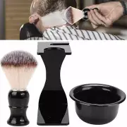 3 in 1 Badger Beard Hair Removal Brush W/ Stand Holder Bowl Set Shaving Kit New