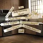 Customised Pantry Labels Waterproof Kitchen Canister Stickers Home Organising