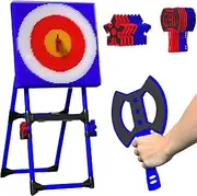 Target Throwing Game Set, 2-in-1 Axe Throwing and Lawn Darts Combo Outdoor Game Set with 8 Long-Handled Throwing Axes and 8 Six-Star Darts