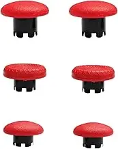 Thumbsticks for PS5 Edge Controller, Thumbsticks Paddles Replacement for PS5 Dualsense Controller, 6 in 1 Accessories Parts for PS5 Dualsense Edge Controller Analog Joystick Repair Kit (Red)
