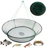 Crab Net,Crab Basket Crab Traps for Fishing,Portable Folded Fishing Net Fishing Basket Fishing Cage with Rope,Folded Fishing Mesh Trap for Minnows,Crab,Crawfish, Shrimp