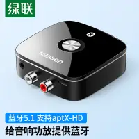 在飛比找京東台灣優惠-綠聯 藍芽適配器5.1免驅 AUX車載音響箱接收器3.5mm