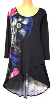 TS TAKING SHAPE plus size XXS / 12 Lush Tunic stretch hi-low top NWT rrp$120!