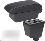 for Renault for Clio 4 for Clio 3 IV Car Armrest Box Storage Box Arm Bracing Heighten Interior Details Storage Box(C3 Black White NoUSB3)
